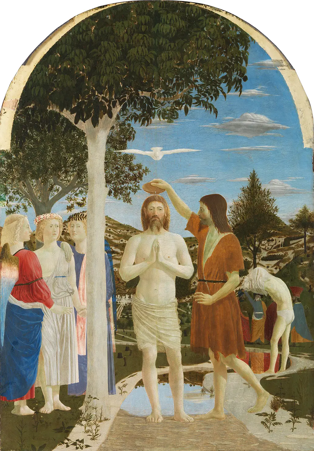The Baptism of Christ in Detail Piero della Francesca